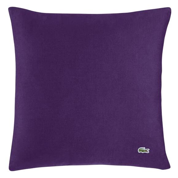 NWT LACOSTE Miami 100% Linen Decorative Pillow 18" x 18" In Purple Gothic Grape - Picture 1 of 6